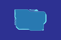 Blue technology futuristic frame element vector eps 10 Product Image 2