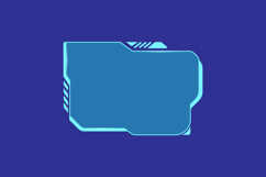 Blue technology futuristic frame element vector eps 10 Product Image 1