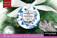 Mothers Day Quote Ornament PNG - Blue Toile PNG Sublimation Product Image 1