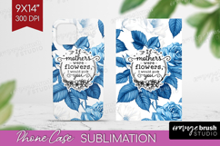 Mothers Day Quote Phone Case PNG - Blue Toile Case PNG Product Image 1