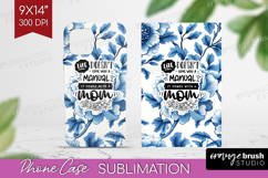Mothers Day Quote Phone Case PNG - Blue Toile Case PNG Product Image 1
