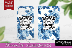 Mothers Day Quote Phone Case PNG - Blue Toile Case PNG Product Image 1