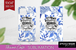 Mothers Day Quote Phone Case PNG - Blue Toile Case PNG Product Image 1