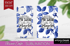 Mothers Day Quote Phone Case PNG - Blue Toile Case PNG Product Image 1