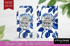 Mothers Day Quote Phone Case PNG - Blue Toile Case PNG Product Image 1