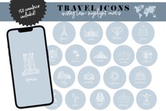 blue travel instagram highlight covers