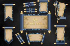 Blue Velvet Scrolls Clipart Product Image 1