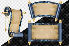 Blue Velvet Scrolls Clipart Product Image 2