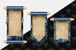 Blue Velvet Scrolls Clipart Product Image 3