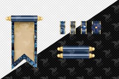 Blue Velvet Scrolls Clipart Product Image 4