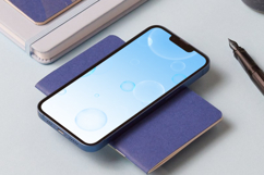 Aesthetic Seamless Iphone Blue Wallpaper Product Image 3
