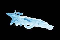 Blue watercolor ink stars brush art element concept Product Image 2