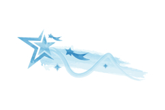 Blue watercolor ink stars brush art element concept Product Image 1