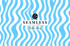 Seamless Blue Wavy 4th Of July Digital Product Image 1