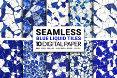 Blue Liquid Marble Seamless Backgrounds Product Image 1