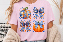 Blue Willow Coquette Pumpkin PNG, Chinoiserie Fall Design Product Image 4
