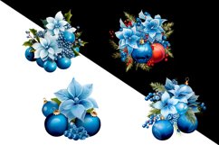 Blue winter flowers. Winter Flowers Watercolor Collection Product Image 2