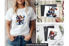 Winter Gnome couple with hot chocolate clipart PNG Product Image 3