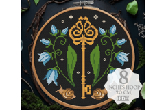 Bluebell Cross stitch pattern PDF Key Cute Floral Flower Key Product Image 3