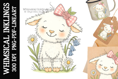 Blue Bell Lamb Sublimation Clipart Product Image 1