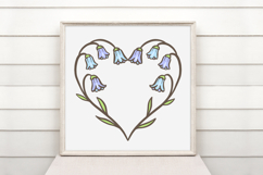 Bluebells Heart Wreath Flower Graphic Clipart PNG Product Image 2