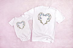 Bluebells Heart Wreath Flower Graphic Clipart PNG Product Image 3