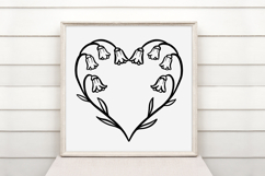 Bluebells Heart Wreath Flower Graphic Clipart PNG Product Image 2