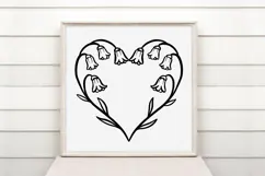 Bluebells Heart Wreath Flower Graphic Clipart PNG Product Image 2