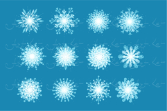 Set of various snowflakes. Product Image 1