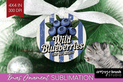 Blueberry Vintage Fruit Ornament PNG Summer PNG Sublimation Product Image 1