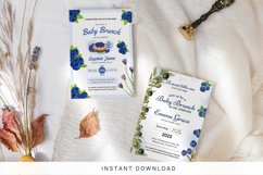 Blueberry Baby Brunch Baby Shower Invitation Canva Template Product Image 2