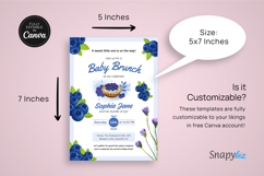 Blueberry Baby Brunch Baby Shower Invitation Canva Template Product Image 5