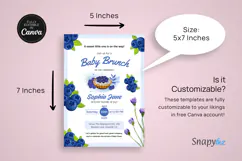Blueberry Baby Brunch Baby Shower Invitation Canva Template Product Image 5