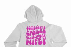 Spoiled Blue Collar Wifey | Wavey Text SVG Product Image 2