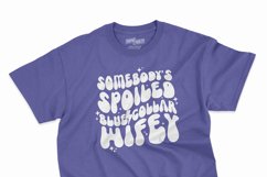 Spoiled Blue Collar Wifey | Wavey Text SVG Product Image 3