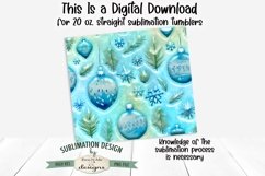 3D Christmas Ornament 20 oz Seamless Tumbler Design Product Image 3