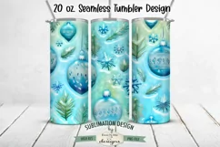 3D Christmas Ornament 20 oz Seamless Tumbler Design Product Image 1