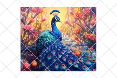 Blue Peacock Tumbler Design Product Image 2