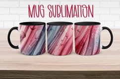 Mug Sublimation Wrap - Alcohol Ink Red & Blue Product Image 1