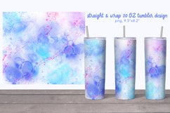 Blue Tumbler 20oz. Blue alcohol ink sublimation design Product Image 1