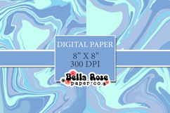 Blue Waves | 8" x 8"| Digital Paper Set Product Image 1