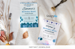 Editable Girl Boy Bluey Birthday Invitation Canva Template Product Image 2
