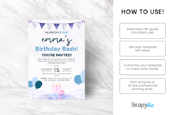 Editable Girl Boy Bluey Birthday Invitation Canva Template Product Image 8
