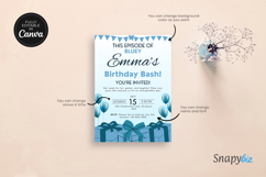Editable Girl Boy Bluey Birthday Invitation Canva Template Product Image 7