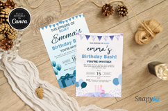 Editable Girl Boy Bluey Birthday Invitation Canva Template Product Image 6