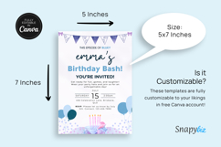 Editable Girl Boy Bluey Birthday Invitation Canva Template Product Image 5