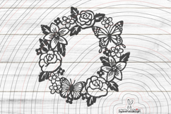 Flower wreath Cutting file SVG DXF Product Image 1