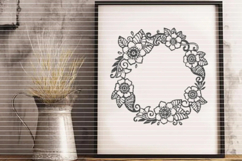 Flower wreath Cutting file SVG DXF Product Image 4