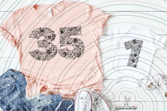flower numbers Cutting file 1-5 SVG DXF Product Image 5