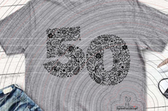 flower numbers Cutting file 1-5 SVG DXF Product Image 4